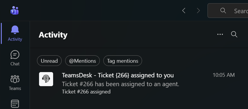 ticket Assigned Activity